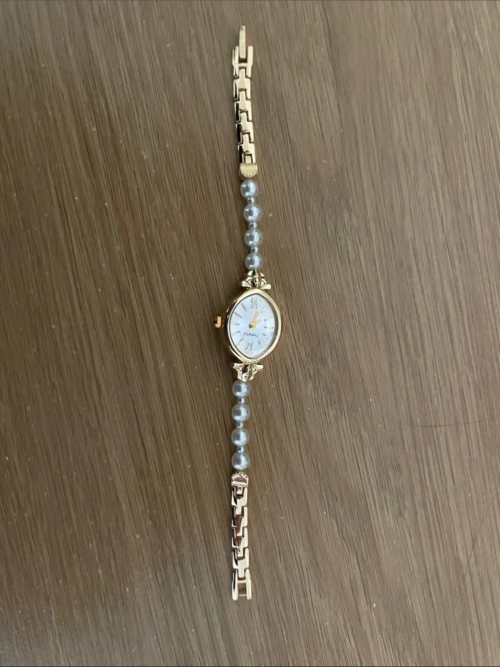 XOXO Gold Tone Women's Bracelet Watch with Pearl Accent